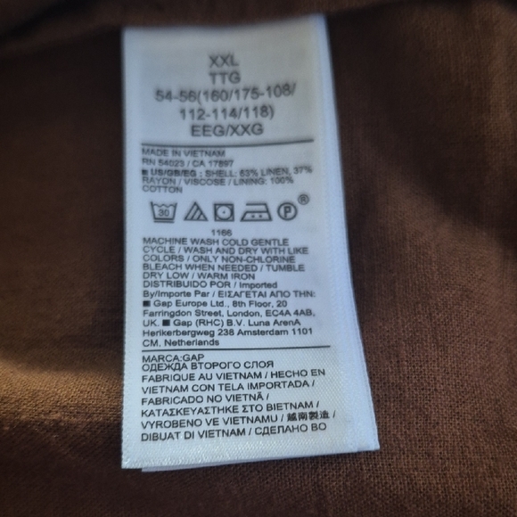 GAP Chocolate Brown High Low Dress Open Back Adjustable Straps Size XXL New Tags - Picture 9 of 12